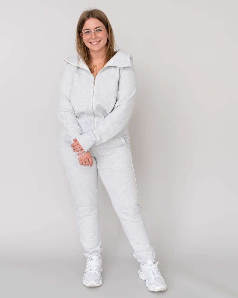 Cotton Cropped Zip Jacke