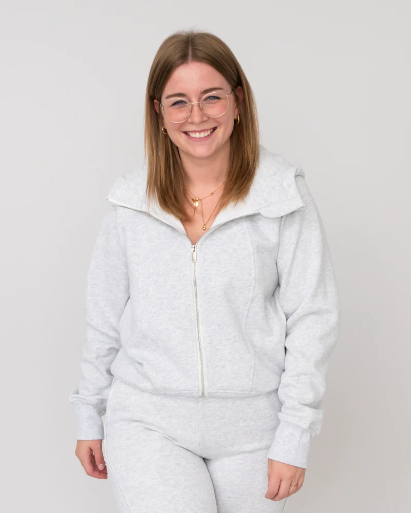 Cotton Cropped Zip Jacke
