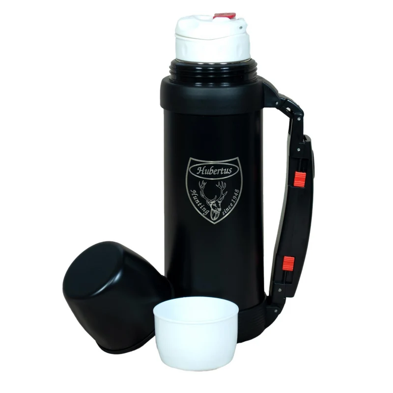 HUBERTUS Isolierkanne Thermosflasche schwarz 1 Liter Flasche