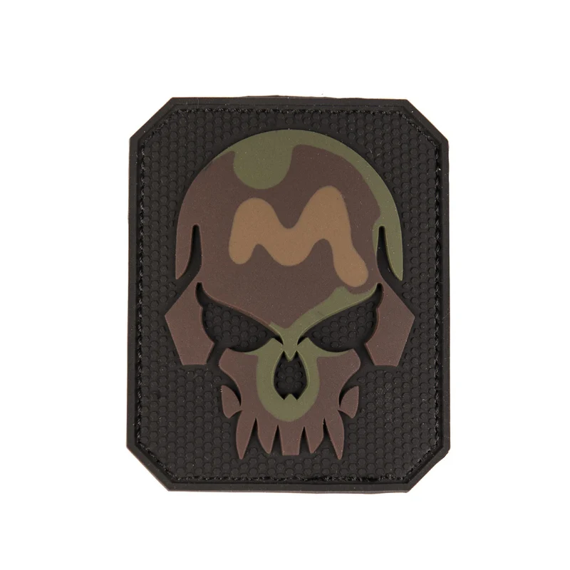 MIL-TEC® Rubber Patch 'SKULL' tarn 3D PVC Klettabzeichen large
