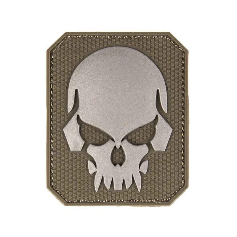 MIL-TEC® Rubber Patch 'SKULL' oliv 3D PVC Klettabzeichen large