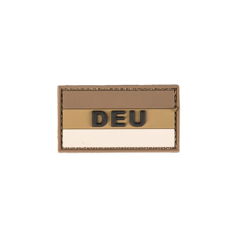 MIL-TEC® Rubber Patch 'DEU' desert 3D PVC Klettabzeichen small