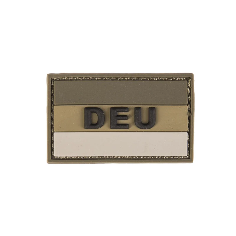 MIL-TEC® Rubber Patch 'DEU' oliv 3D PVC Klettabzeichen large