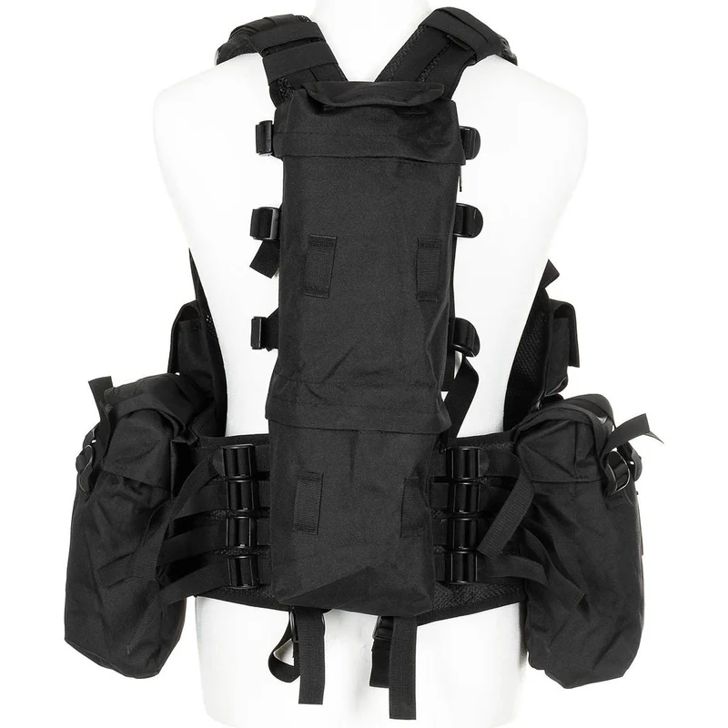 MFH® Tactical Weste div. Taschen schwarz Einsatzweste