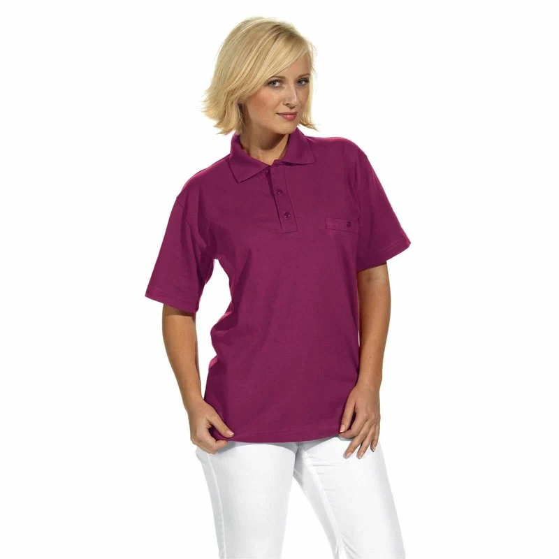 LEIBER Polo Shirt 08/241 Poloshirt 1/2 Arm Fb. beere Gastro Medizin Catering