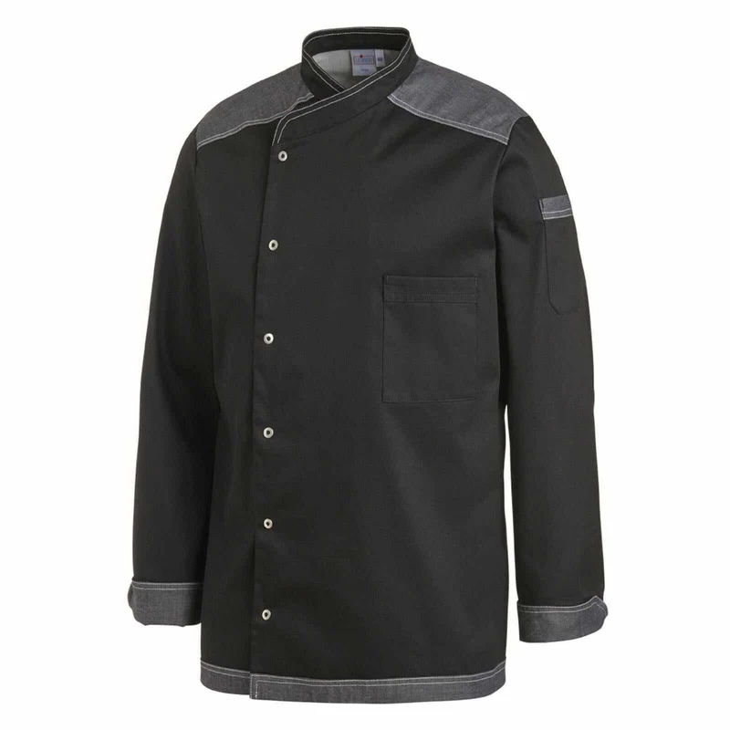 LEIBER Kochjacke 12/2596 Jeansoptik Damen Herren unisex Fb. schwarz jeansgrau