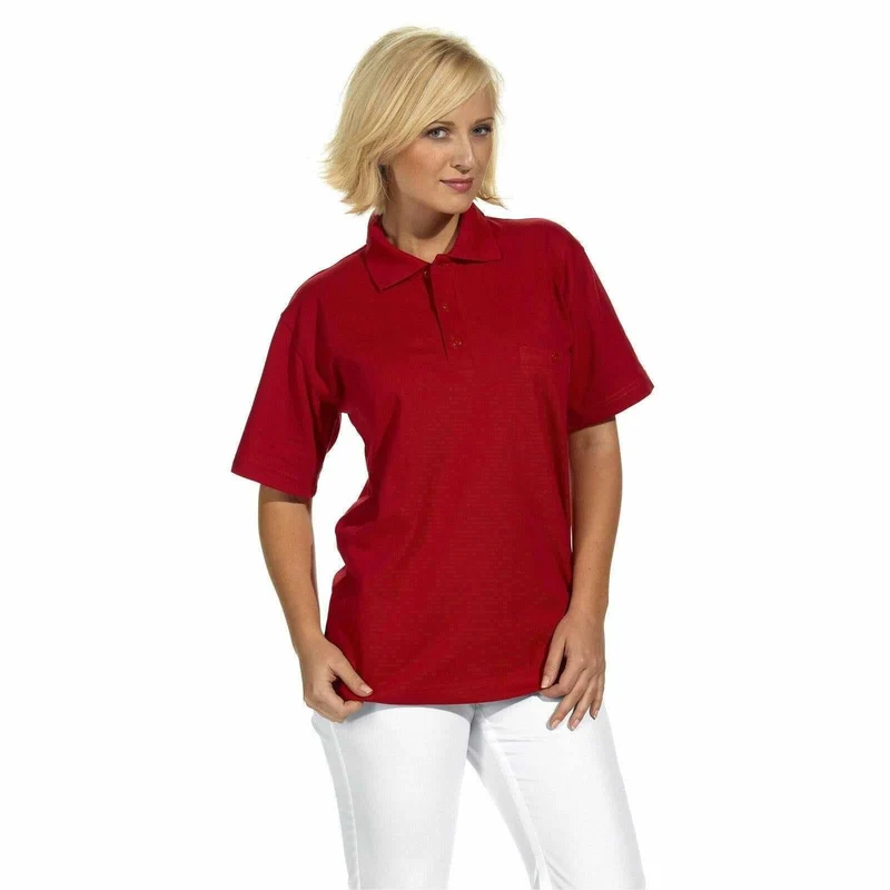LEIBER Polo Shirt 08/241 Poloshirt 1/2 Arm Fb. rot Gastro Medizin Catering