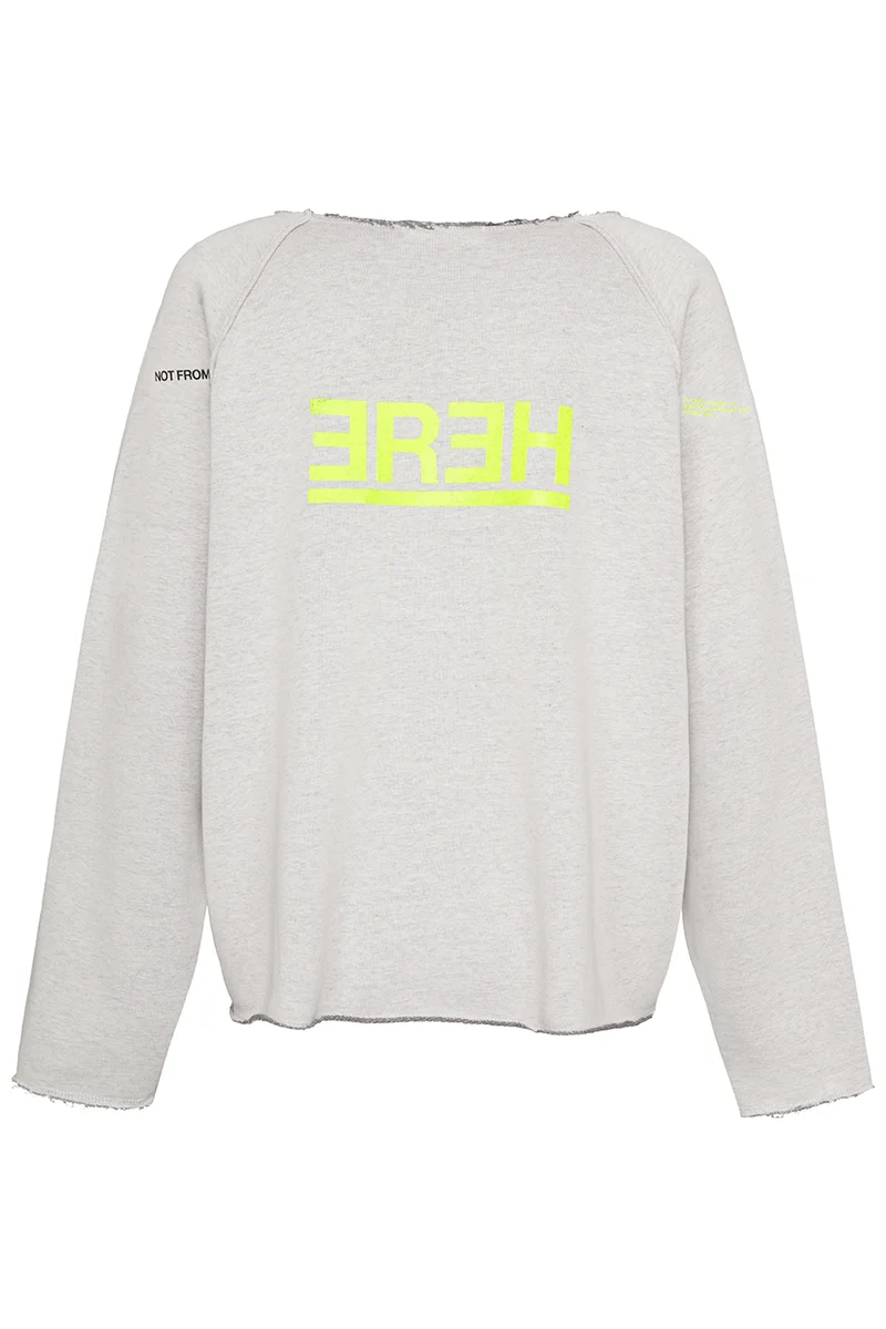 Sweater not from here in faded black