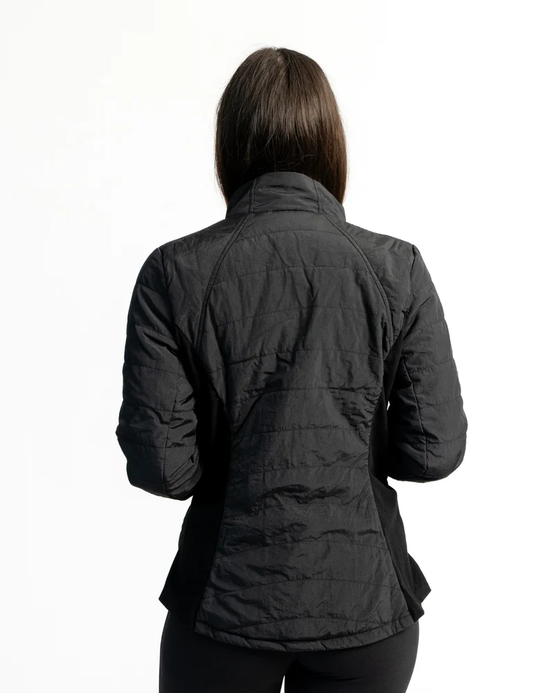 Double Zip Light Puffer Jacke (mit abnehmbarer Kapuze)