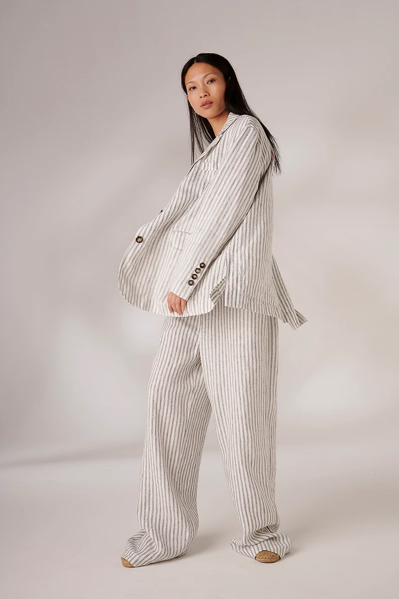 Jacke stripe in white