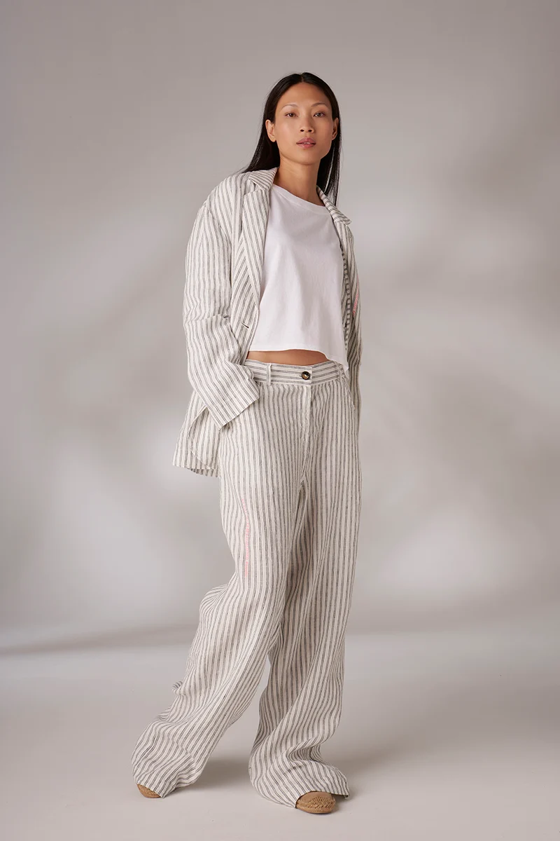 Jacke stripe in white