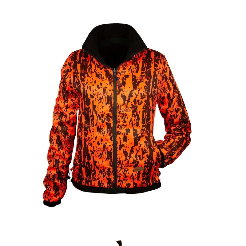 HUBERTUS Damen Tarn-Wende-Fleecejacke oliv / orange-camo
