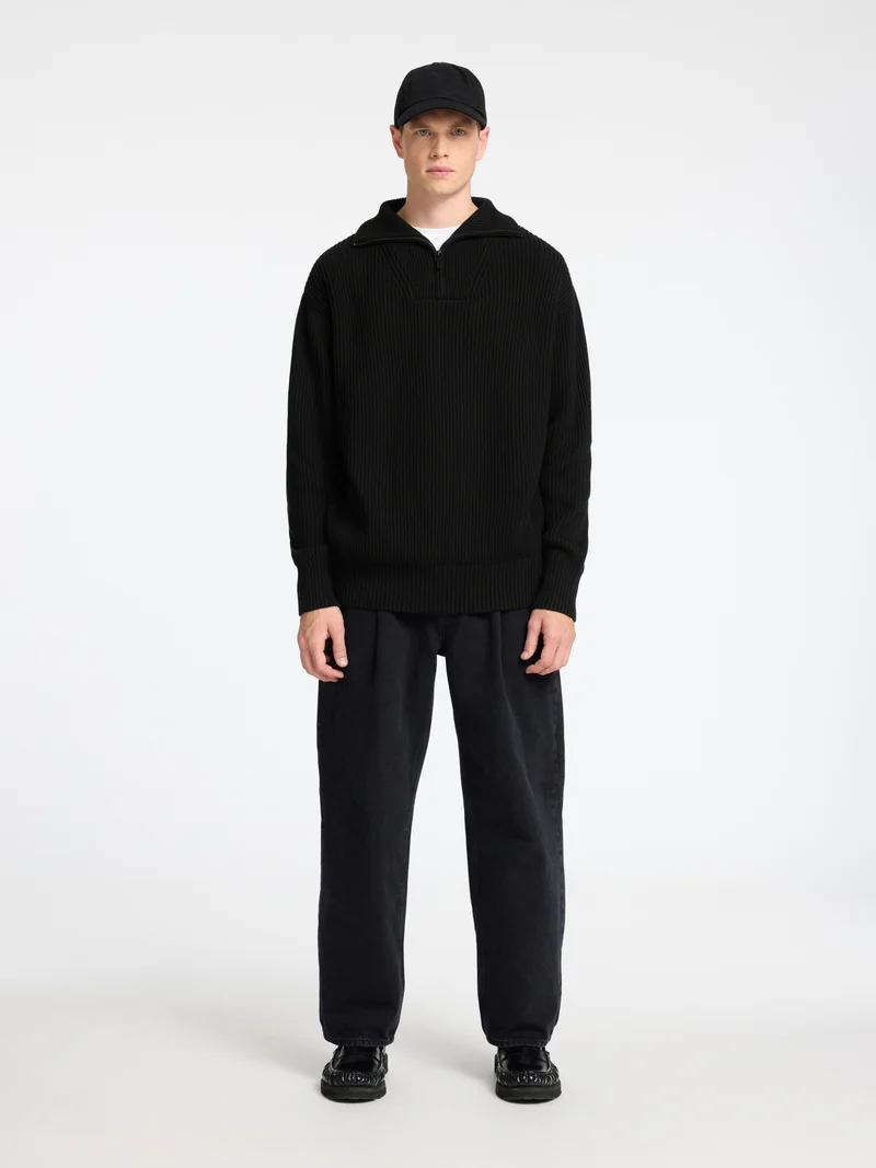 Half-Zip Pullover mit High Neck