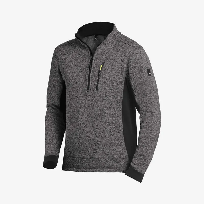 FHB Strick-Fleece Troyer 79597 PATRICK anthrazit schwarz Troyer Arbeitspullover