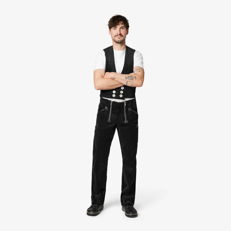 FHB Zunfthose 50008 PAUL Cordhose Fb. schwarz Trenkercord Hose