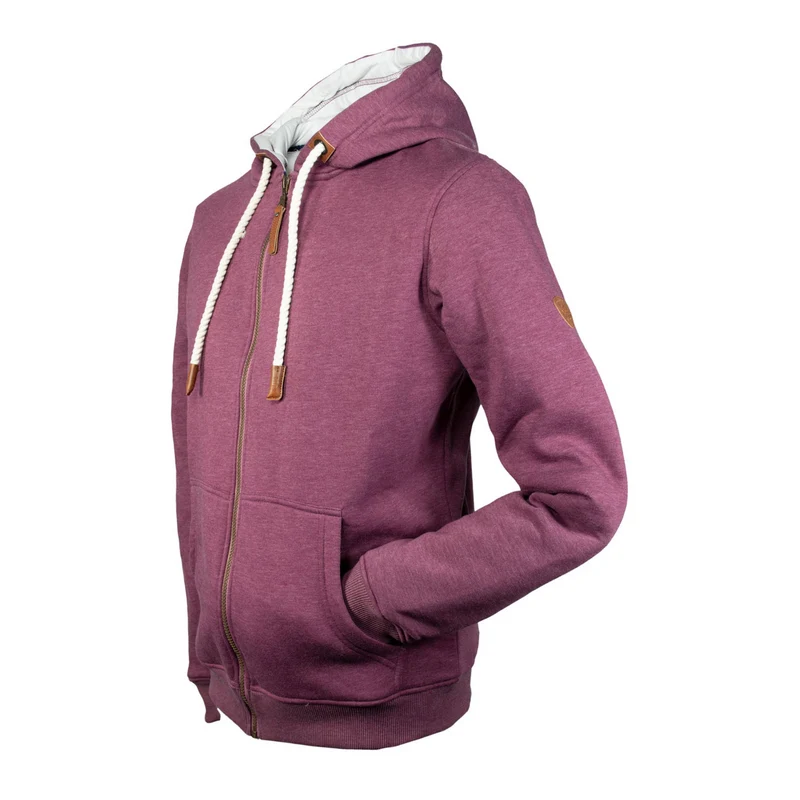 BRIGG Herren RV HOODIE MEN melange rot meliert Kapuzenjacke Sweater