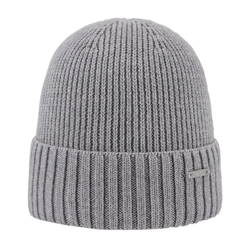 ARECO Herren Beanie Merino Pur Classic 7367 Mütze Wintermütze