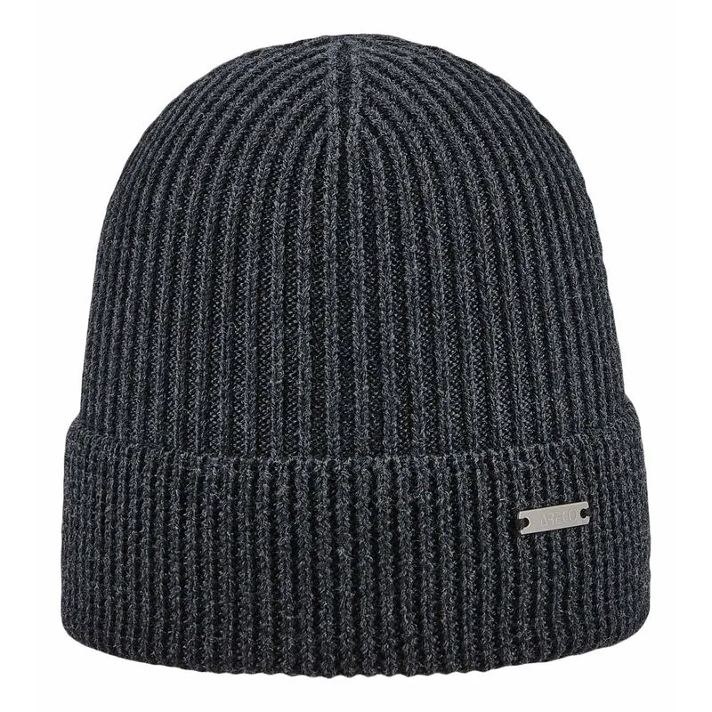 ARECO Herren Beanie Merino Pur Classic 7367 Mütze Wintermütze