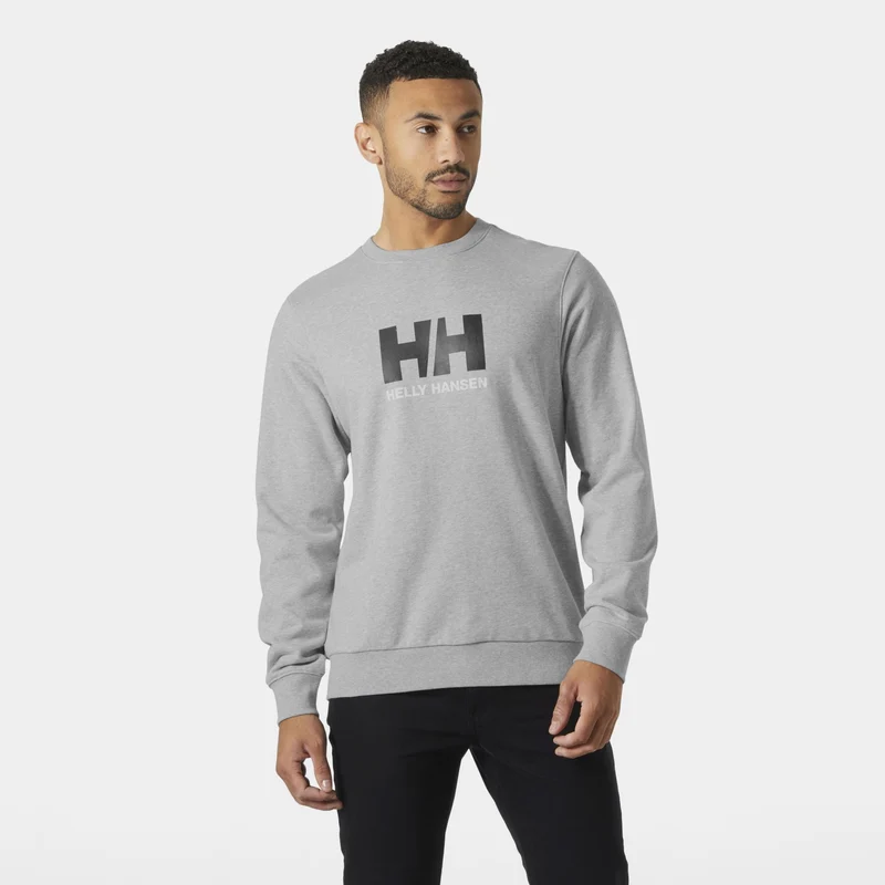 HH Helly Hansen Logo Crew Sweatshirt Herrem 54583 grey melange Sweater