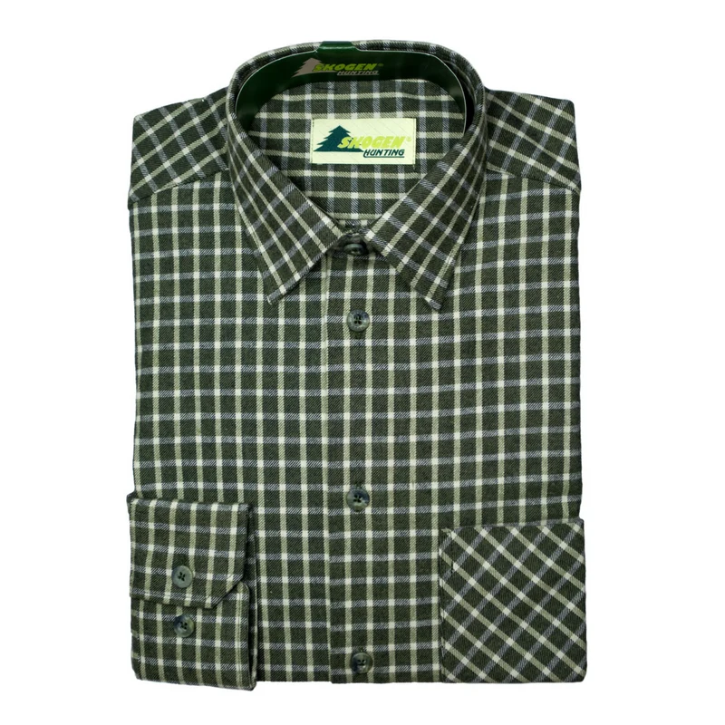 SKOGEN® Herren Hemd 1/1 Arm dunkel-oliv Jagd- Wanderhemd