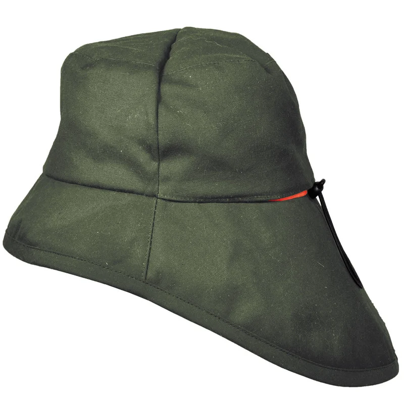 SKOGEN® Südwester mit Wendekopf oliv-orange Signalhut