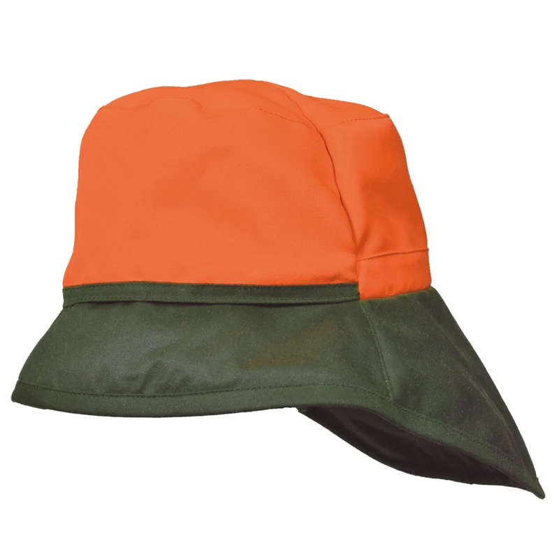 SKOGEN® Südwester mit Wendekopf oliv-orange Signalhut