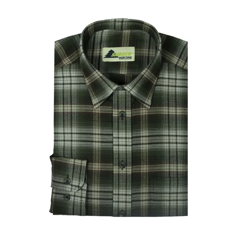 SKOGEN® Herren Hemd 1/1 Arm oliv Jagd- Wanderhemd