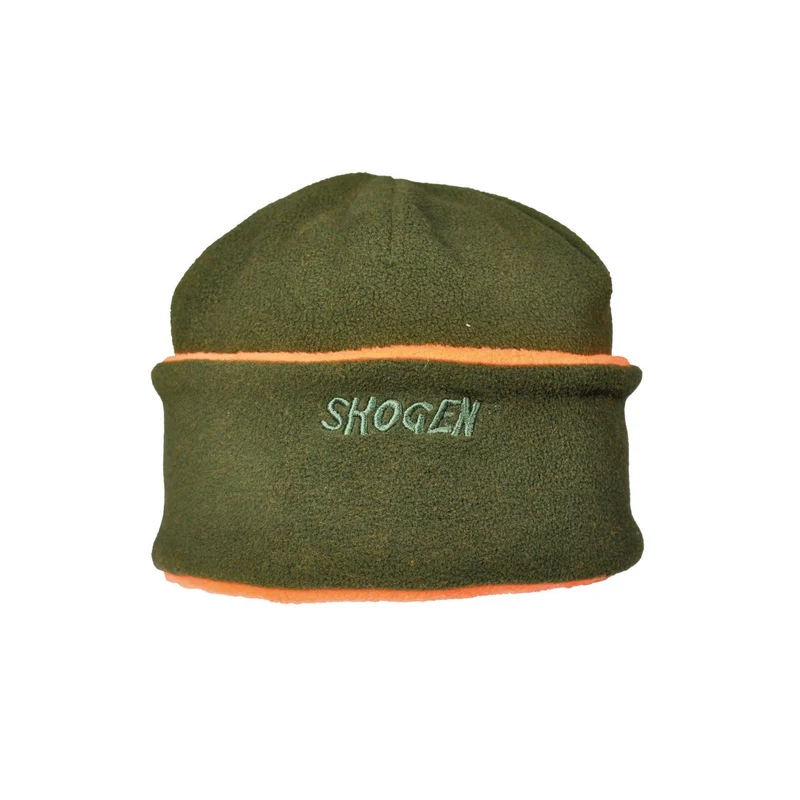 SKOGEN® Wendefleece-Mütze oliv/orange Signalfarbe