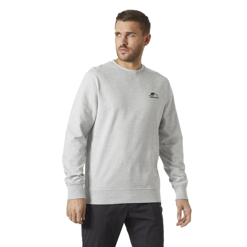 HH Helly Hansen Nord Graphic Crew Sweatshirt 62976 grey melange Sweater