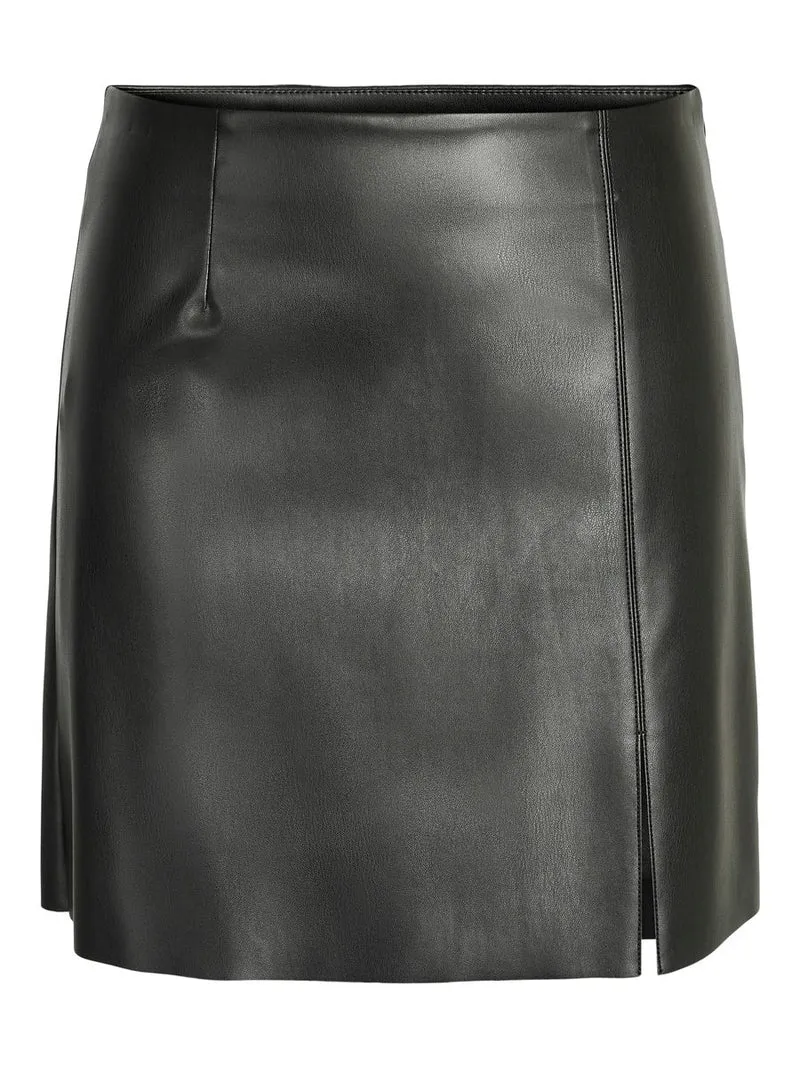 NMCLARA PENNY COATED HW SLIT SKIRT NOOS
