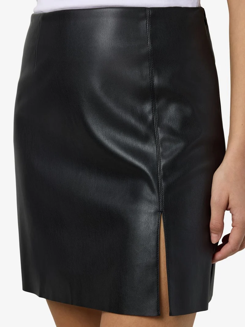 NMCLARA PENNY COATED HW SLIT SKIRT NOOS