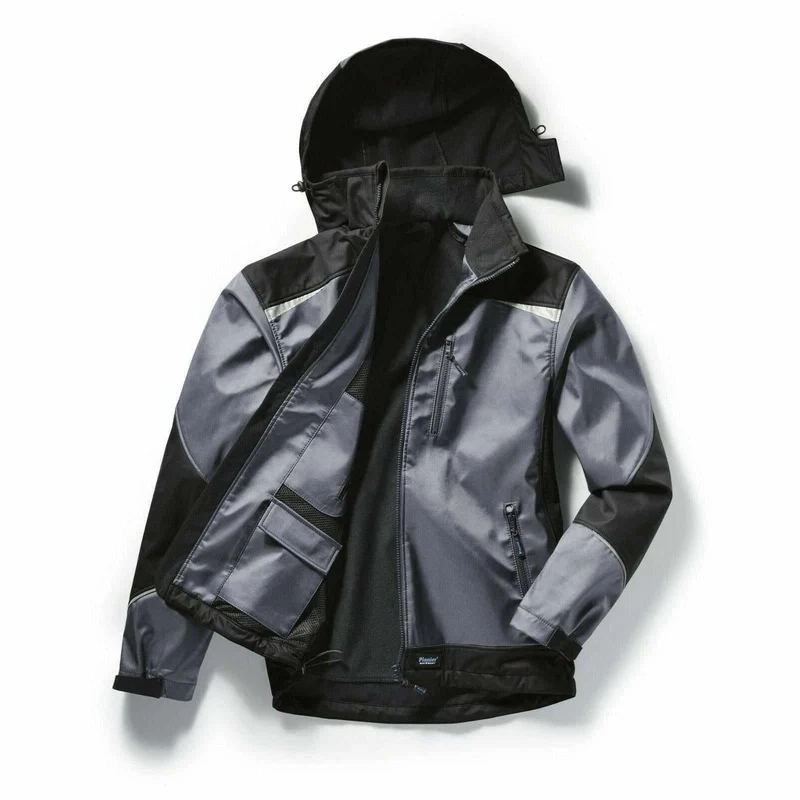 Pionier Workwear OUTDOOR Softshell Jacke W0 81001 Herren Jacke dunkelgrau / schwarz