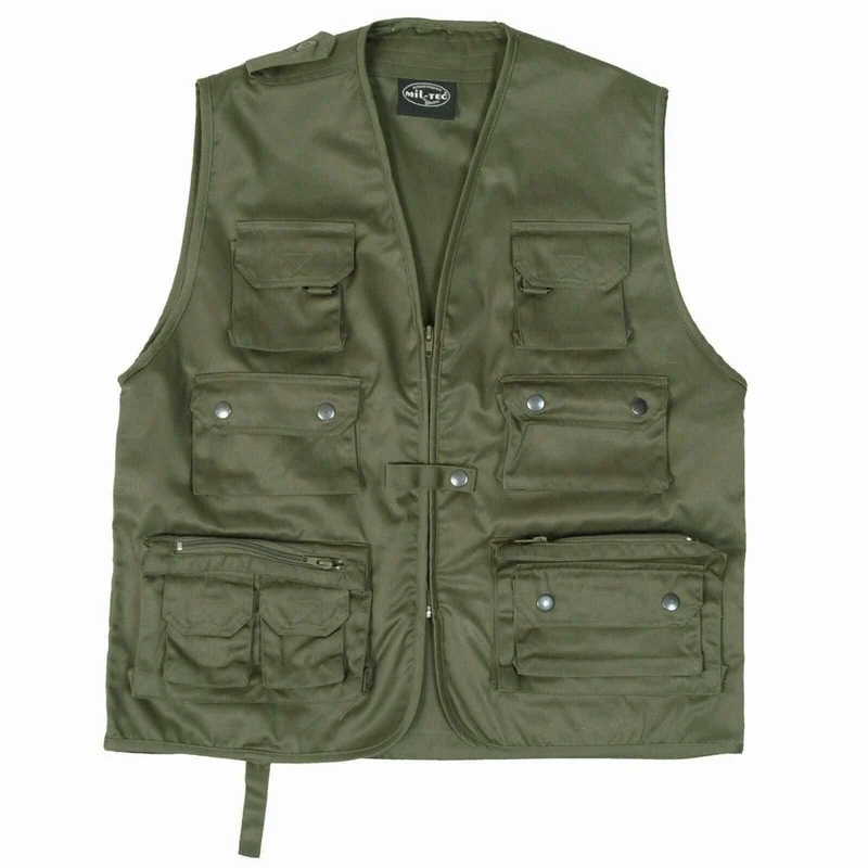 MIL-TEC® Outdoor Weste oliv Funktionsweste Jagdweste Anglerweste Wanderweste