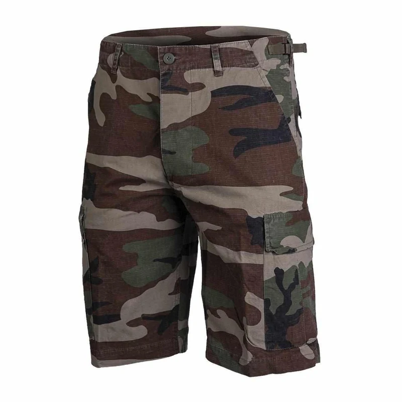 Mil-TEC® US Bermuda R/S cotton prewash woodland Shorts