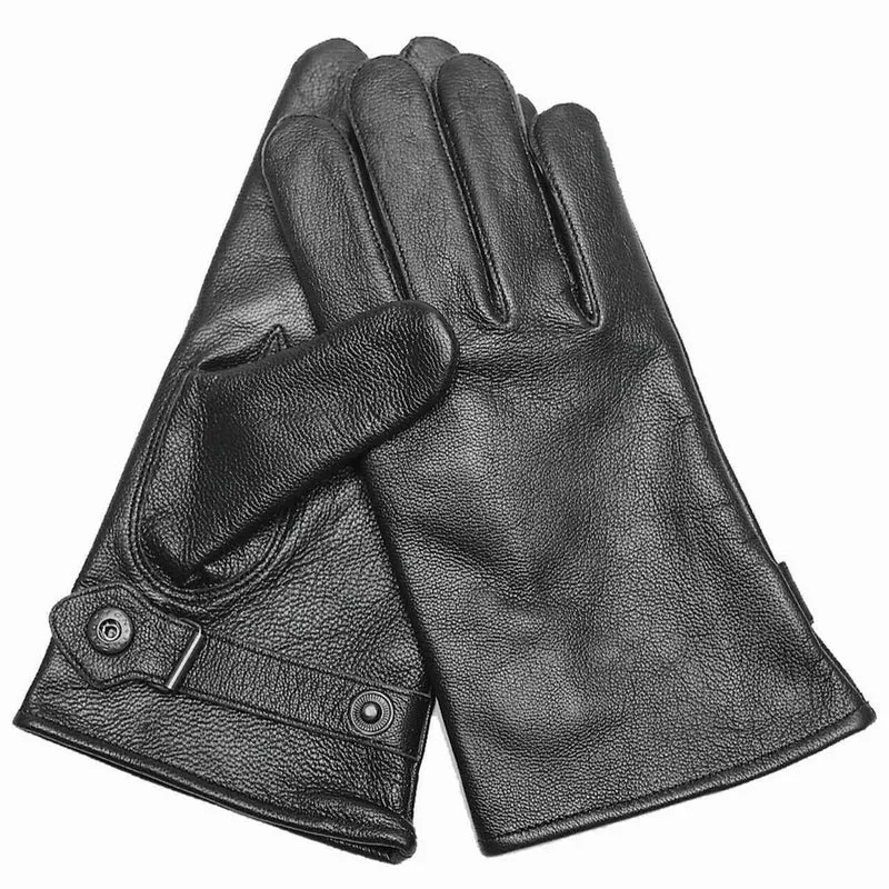 MIL-TEC® BW Lederfingerhandschuhe schwarz gef. Lederhandschuhe Handschuhe
