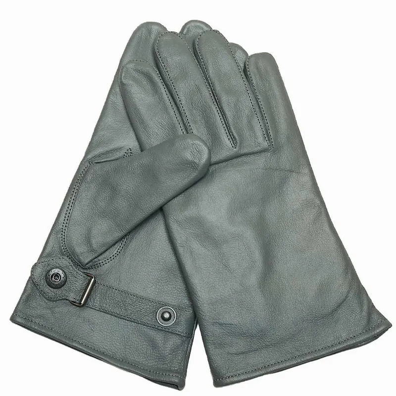 MIL-TEC® BW Lederfingerhandschuhe steingrau gef. Lederhandschuhe Handschuhe