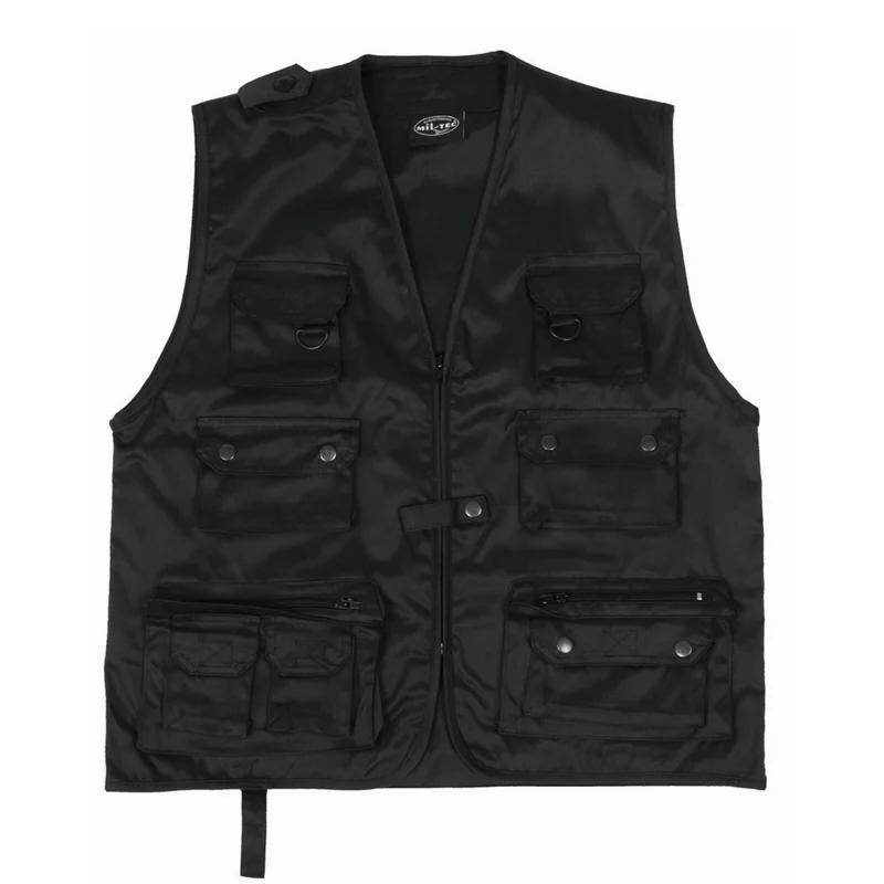 MIL-TEC® Outdoor Weste schwarz Funktionsweste Jagdweste Anglerweste Wanderweste