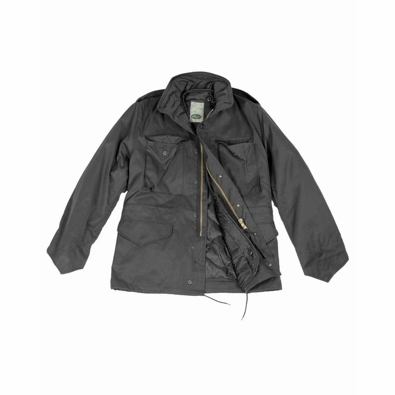 MIL-TEC® M65 Feldjacke Imp. schwarz Army Jacke mit Futter Jagd- Outdoorjacke