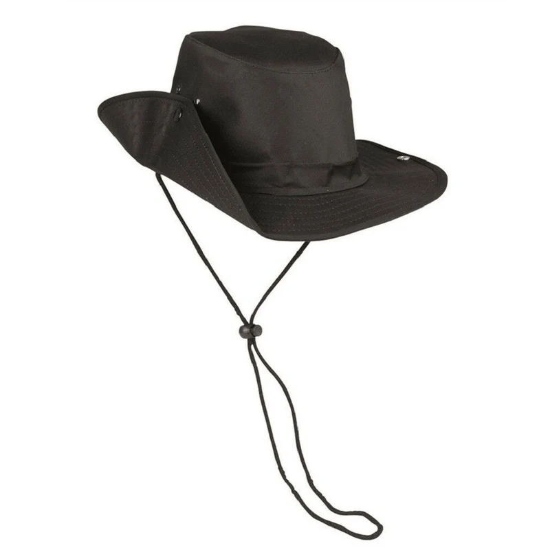 MIL-TEC® Buschhut mit Druckknopf schwarz Safari Hut