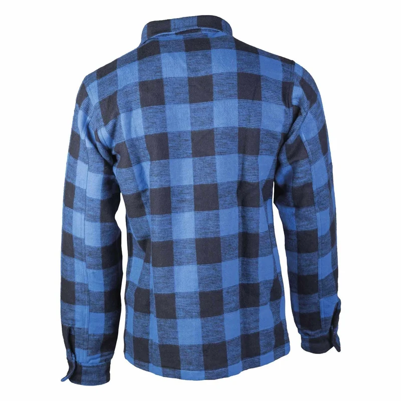 MIL-TEC® Holzfällerhemd blau/schwarz Karo Hemd Baumwollhemd