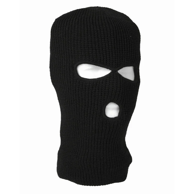 MIL-TEC® Kopfhaube Balaclava 3-Loch schwarz Maske Sturmhaube