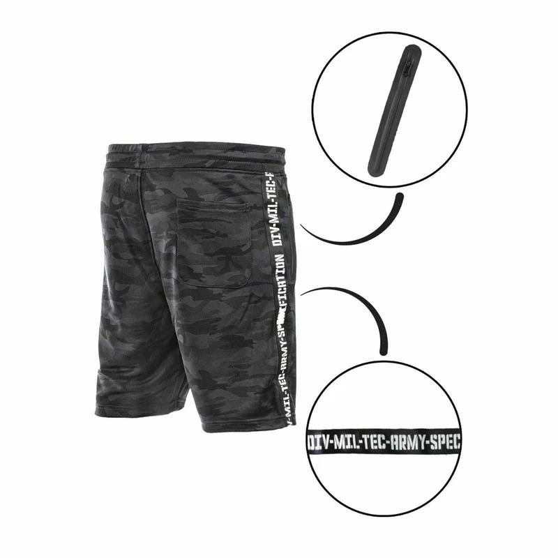 Mil-TEC® Trainingsshorts dark camo Military Shorts Sporthose