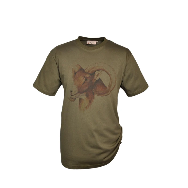 HUBERTUS unisex T-Shirt MUFFEL schilf Printshirt