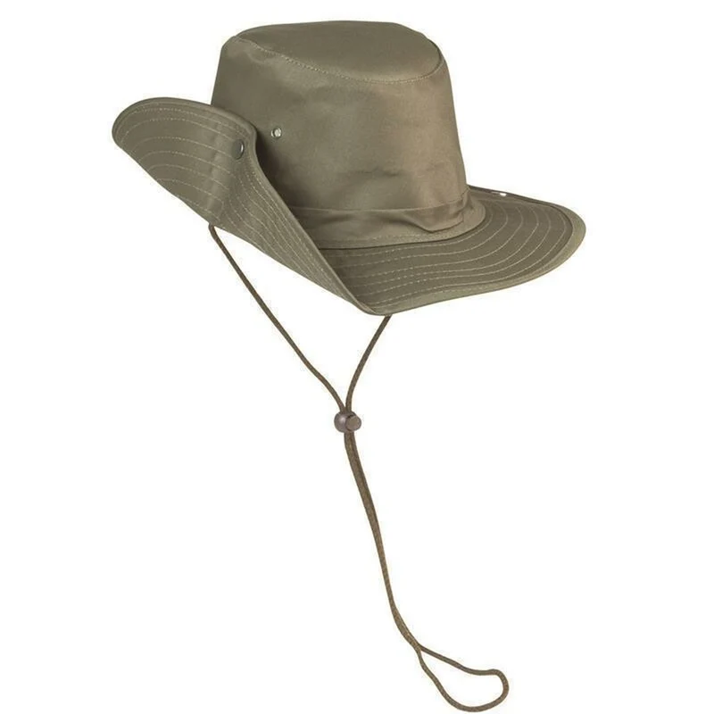 MIL-TEC® Buschhut mit Druckknopf oliv Safari Hut