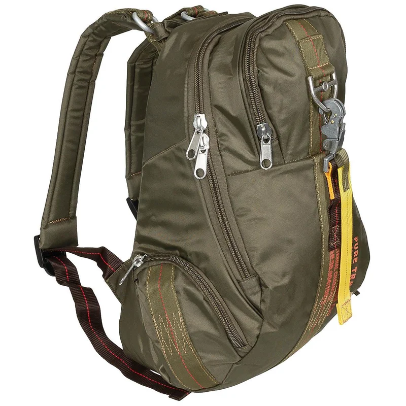 PURE®TRASH Rucksack "PT" klein oliv m. Karabinerhaken 20 Liter Daypack