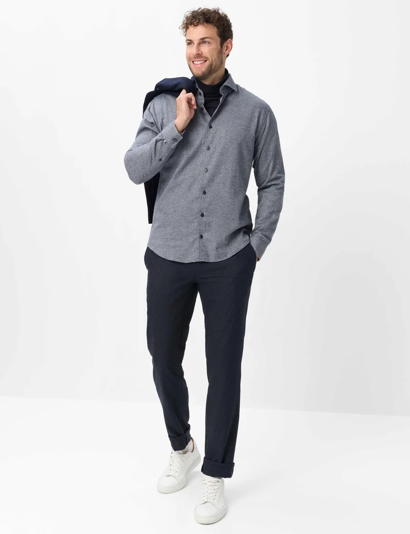 HAROLD Flanellhemd in Navy