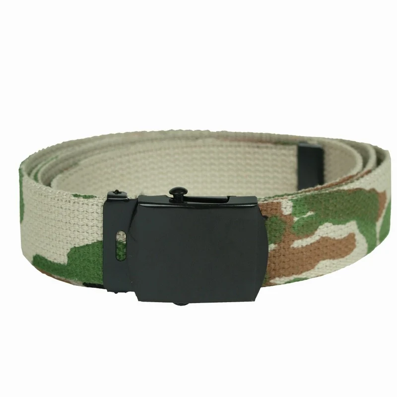 MIL-TEC® US Hosengürtel Cotton woodland Army Military Gürtel Canvas Belt