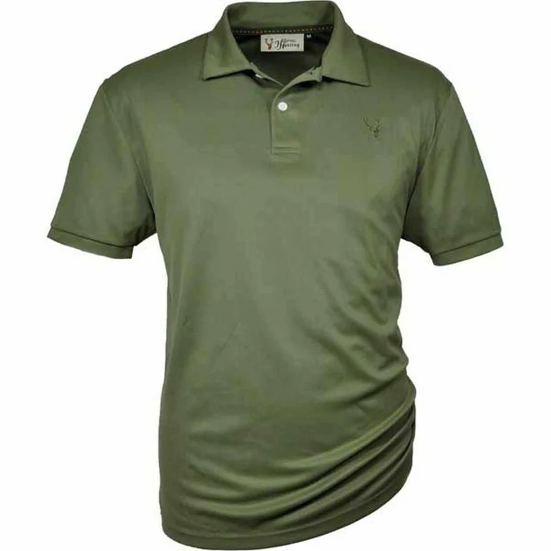 HUBERTUS Herren Funktions-Shirt Piqué Poloshirt oliv