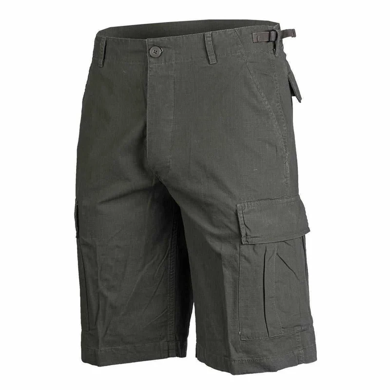 Mil-TEC® US Bermuda R/S cotton prewash oliv Shorts
