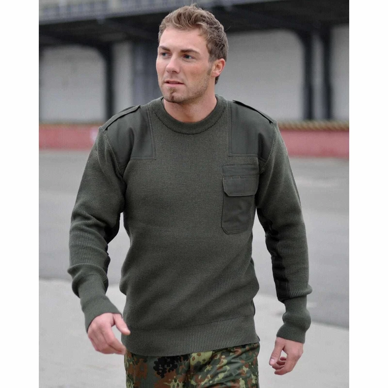MIL-TEC® Bundeswehr BW Pullover 80/20 oliv Freizeitpullover Pulli